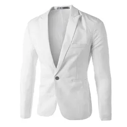 Mens Formal Suit Jacket Business Uniform Work Jacket Top Solid Regular Fit White Wedding Dress Mens Jacket 240326