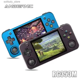 Portabla spelspelare Ny Anbernic RG353M Android Portable Game Player Linux Pocket Game Console 3,5 tum Pekskärm Hall Joystick HDMI-kompatibel Q240326