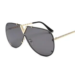 Sonnenbrille Luxus Übergroße Männer Marke Designer Großen Rahmen Metall Stil Sonnenbrille Für Frauen Mode Hohe Qualität Oculos De SolSungl2064139