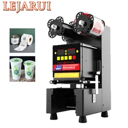 Full Automatisk kopp Sealer Milk Tea Shop Plastic Paper Cup Sealing Machine