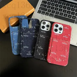 Capa de telefone Designer Capas de iPhone Suporte de cartão de luxo para iPhone 15 14 Pro Max 15Pro 14 Plus 13 12 11 ProMax XR 13Pro L Moda PU Capa de flor de couro