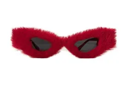 Solglasögon Vinterplysch Red Party Glasses Sticked Hat Sun Christmassunglasses2442239