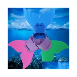 Altro Giardino domestico Sirena regolabile Nuoto Pinna Immersione Nuoto Piede Per Mono Coda di pesce Swimtraining Per Bambini Bambini Natale Goccia D Dhq3M