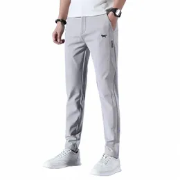 2024 Wolsey Golf Spring Summer Autumn Men Golf Pants High Quality Elasticity Fi Casual Breathable Trousers Gray Army Green 217X#