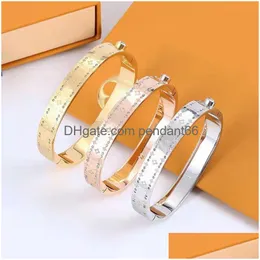 Armreif 2022 Kristall Hohe Qualität Edelstahl Armband Überzug 18 Karat Gold Mode Designer Schmuck Für Frauen Drop Lieferung Armbänder Dhzhu