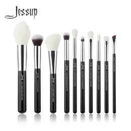 Jessup 10pcs Makeup Brushes Set Beauty tools Make up Brush Cosmetic Foundation Powder Definer Blending Eyeshadow Wing Liner 240314