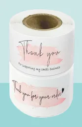 Gift Wrap 120pc Pink QuottThank du för dina OrderQuot -klistermärken som stöder min affärspaketdekoration Tätningsetiketter stationer7984128
