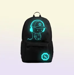 Super Cool Luminous Boys and Girls Backpack USB Charging School Bags Anime Fashion Unisex Backpack Teenager men Travel bag 2110133874474