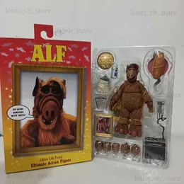 Action Toy Figures Neca figur Ultimate Alien Life Form Alf Action Figur Oh Look! Någon med smakfogad rörlig dockningsfödelsedagspresentleksaker T240325