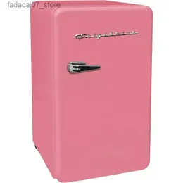 Kylskåp fryser frigidaire efr372-rosa 3,2 ku fot rosa vintage kompakt rund hörn premium mini kylskåp q240326