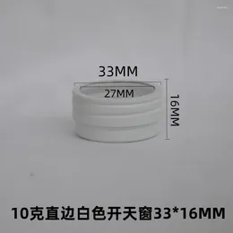 Storage Bottles 10g 10ml Empty Nail Arts Decorations White Aluminum Jar Cosmetic Facial Mask Container Round DIY Screw Thread