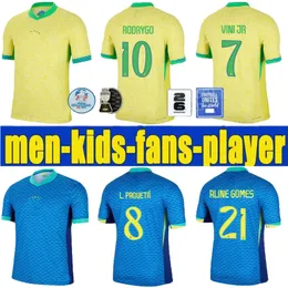 BRASILE 2024 Copa America Cup maglie da calcio Camiseta de futbol PAQUETA RAPHINHA maglia da calcio maglia MARQUINHOS VINI JR brasile RICHARLISON 24 25 KIDS 2025 NEYMAR