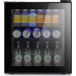 Kühlschränke Gefriergeräte HomeProduct CenterAntarctica Mini-Kühlschrank70-Dosen-GetränkekühlerSchwarze Glastür für Biersoda Q240326