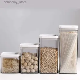 Food Jars Canisters 4-size/set food storage box plastic kitchen extractor noodle box rainy storage tank 700ml/110ml/15ml/1900mlL24326