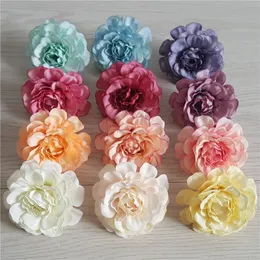 20 pz 5 CM Seta Artificiale Primavera Tea Rose Testa di Fiore Per La Festa Nuziale Decorazione Della Casa Corona FAI DA TE Confezione Regalo Scrapbook mestiere 240320