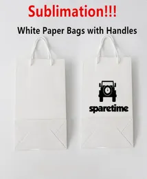 Sublimering vitbokspåsar med handtag bulk vitbok presentpåsar shoppingväskor för shopping presentvaror detaljhandelsparti bulk6232772