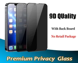 Premium AAA Tam Kapak Gizlilik Temsil edilmiş Cam Ekran Koruyucu İPhone 13 12 Mini 11 Pro MAX XR XS 7 8 Plus Antispy 9d 9H Hard5173853