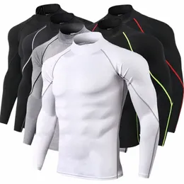 Männer Bodybuilding Sport Top Quick Dry Running Shirt Lg Sleeve Compri Shirt Männer Sportbekleidung T-Shirt Männer Fitn Tight T3cj #