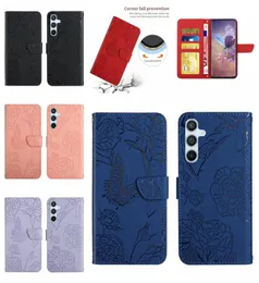 Butterfly Flower Leather Wallet Cases For Samsung A04E A54 5G A34 5G Huawei Honor 80 SE OPPO Realme 10 4G Pro Plus Hand Feeling La9991567