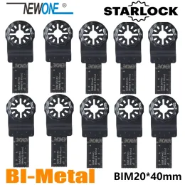 Delar Newone Starlock Bim20*40mm Bimetal Saw Blades Passar Power Oscillating Tools for Wood Metal Cut Ta bort naglar