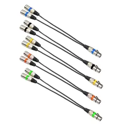 2024 3Pin XLR Female Jack To Dual 2 Male Plug Y Splitter 30cm Adapter Cable Wire for Amplifier Speaker Headphone Mixer