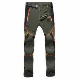 outdoor sports Pants With Belt Unisex Windproof Waterproof Quick Dry Elastic Straight Trousers Mountaineering Hiking Pantals F7eP#