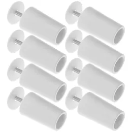 مصاريع 8pcs الستائر الأسطوانة Windows Curtain Stoppers Fastener Bamboo Shacketers White Rolling for Windows Buffer Stopper Roller