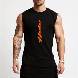 Summer Gym Tank Top Men Workout ärmlös skjorta Bodybuilding Clothing Fitness Mens Sportwear Muscle Vests Men Tanktops 240321