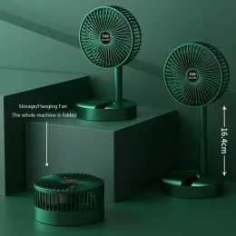 Messen Tragbarer Camping-Ventilator, elektrischer Außenventilator, USB-aufladbarer Desktop-Mini-Ventilator, faltbare Teleskop-Klimaanlage für zu Hause