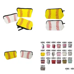 Utomhuspåsar 50 st grossist Ny Neoprene Costoomised Hand Bag Waterproof Makeup Baseball och Softball Handbag Drop Delivery Sports OU DH46N