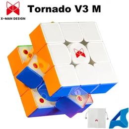 Qiyi Xman Tornado V3 Speedcube Maglev Magnetic Core Magic Cube Professional 3x3 Speed ​​Puzzl Children Toys Cubo Magico 240326