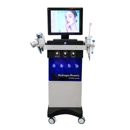 15 em 1 com analisador de pele Máquina Hydrafacial Máquina de hidrodermoabrasão facial multifuncional para clareamento da pele anti-envelhecimento e endurecimento da pele Hidrofacial