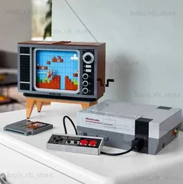 Bloklar 71374 Super Nes Konsolu Nintendo Eğlence Sistemi Modeli Yapı Blok Tuğla Meclis Tv Oyuncak Çocuk Tuğla Hediye T240327