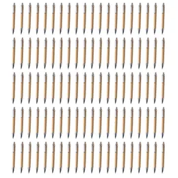 100 PCS/Lot Bamboo Ballpoint Pen Stylus contact Pen Office School Schools Schools Pens Writing Supplies Home 240307