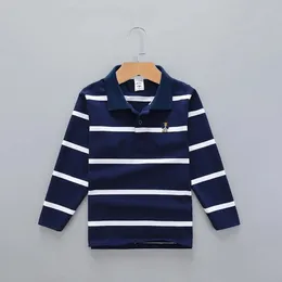 Spring Autumn Boys Shirts Sleeve Long Polo Shirt Little Kids Abbigliamento Outfit Fashion Accumnazione Adolescenti Teenagers School Tops 240319
