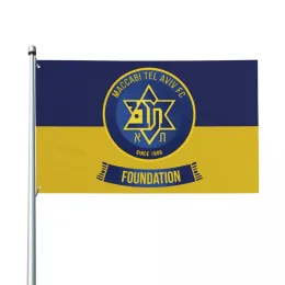 الملحقات Maccabi Tel Aviv FC FC 3x5 Foot Flags Israeli Dare Outdoor Flag Singlelayer Plansent Polyester 120x180cm