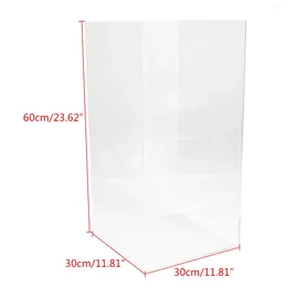 Декоративные тарелки, акриловая витрина, пылезащитная витрина для фигурной модели, корпус куба 30 60 см, большой прозрачный