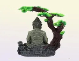 Ornamento in resina Figura Zen Decorazioni squisite antiche uniche e creative per la statua del Buddha dell'acquario8657593