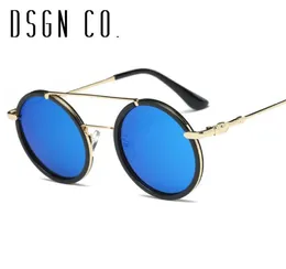 DSGN CO 2018 Stylish Steampunk Sonnenbrille für Männer und Frauen Vintage Punk Round Sonnenbrille 7 Farbe UV4003822678