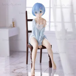 Action Toy Figures 15cm Anime Figure Pyjamas Sitter i stolar Girl Action Figur PVC Collection Toys Birthday Chrismas Gift T240325