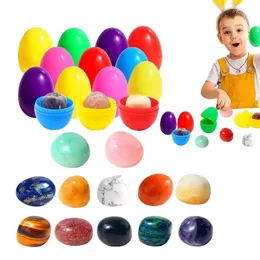 Easter Egg Fillers Stones Shape Match Game For Children Educational Gifts Montessori Eggs Smart Sorters Toys Games 240321