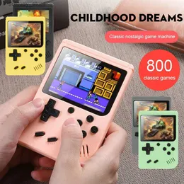 Jogadores de jogos portáteis Retro Macaron Mini Game Console 3 polegadas 800-em-1 Jogo Retro Game Console Handheld Childrens Retro Game Console Q240326