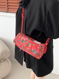 da dong bei red flower bag bag 크로스 바디 봄 여름 여름 작은 토트 여자 가방 핸드백 토트 좋은 숄더 가방 편지 클러치 가방 여자 토트