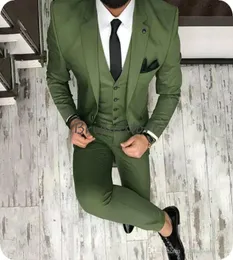 Fancy Green Groom Suits for Men Three Piece Man Blazer Night Prom Men Dinner Tuxedos Great Gatsby Men Tuxedos Groom Wedd5150519
