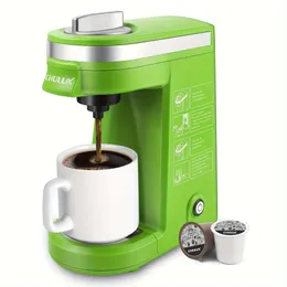 1pc, капсулы k-cup k-cup unding chulux и грунтовый кофе, встроенный бак для воды в 12 унции, зеленый для RV на открытом воздухе для кемпинга.