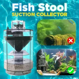 Ferramentas 1 PCS Aquarium Fish Poop Vácuo Estrume Sucção Separador Tanques Filtro Coletor Automático Peixe Aquático Pet Home Limpeza Suprimentos