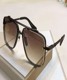 Männer Gold Square Sonnenbrille 121 Gold Blackbrown Shaded Pilot Sonnenbrille Occhiali da Sole Neu mit Box6042209