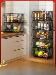 Cucina Portaoggetti da cucina Cesto per verdure e frutta multistrato da pavimento per uso domestico