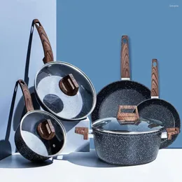 Cookware Sets Hausfrau Induction Pots And Pans Set Nonstick 8pcs Kitchen Non Stick Toxic Black Granite PFOA Free