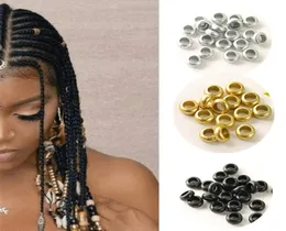 50 200 PCS African Hair Rings Cuffs Tubes Tubes Dreadlock Dread Braids Jewelry Decoration Accessories Gold Silver Beads 2207207053689